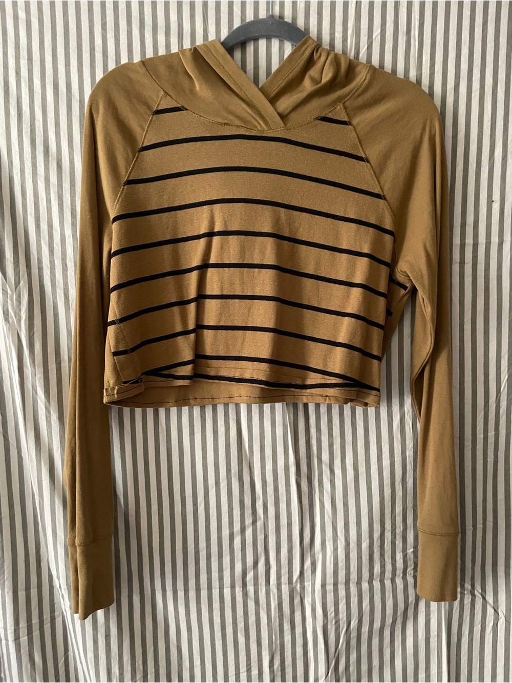 Eddie Bauer Striped Hoodie Crop Top